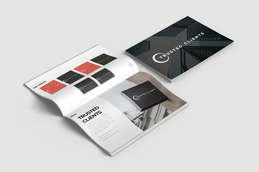 Guía de marca impresa de Trusted Clients
