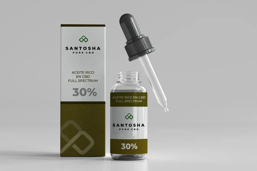 Packaging de Santosha CBD, imagen 1 de 4