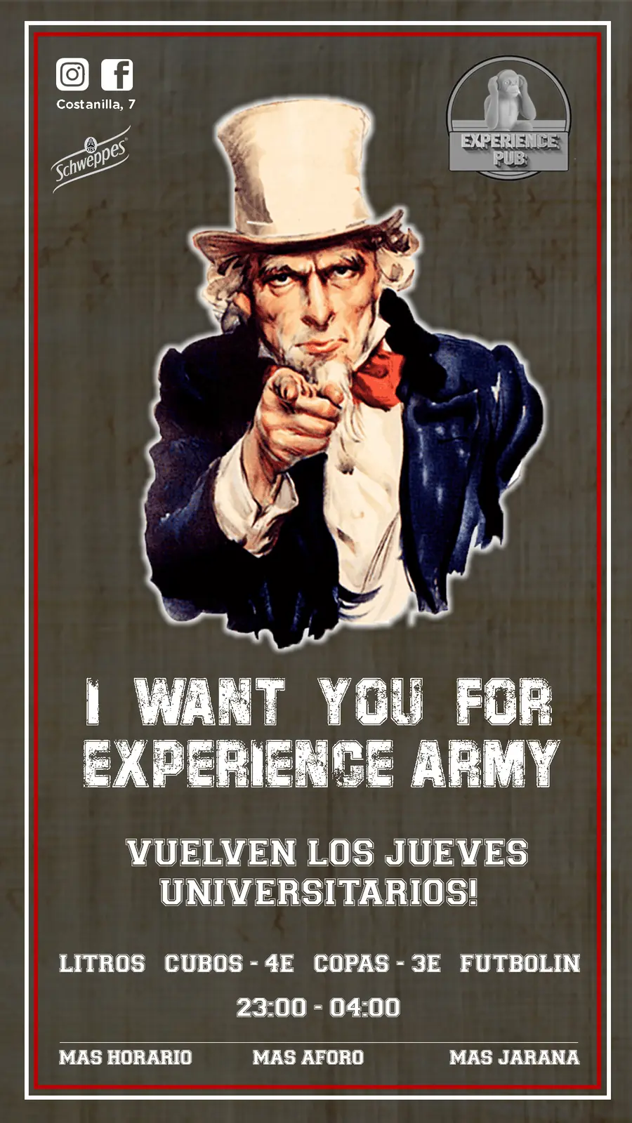 Cartel para las redes sociales de un pub, imagen 2 de 4