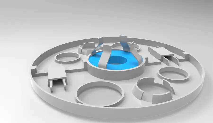 Render del soporte para sombrillas, imagen 1 de 5
